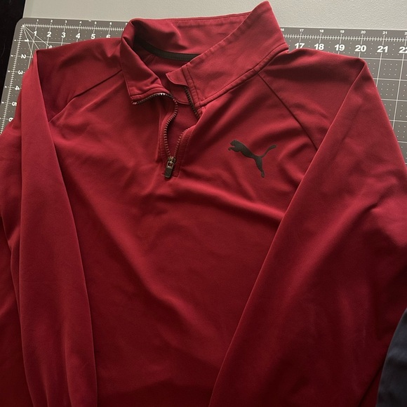 Puma Red Sweatshirt Soft Fleece Quarter-Zip - Picture 5 of 8